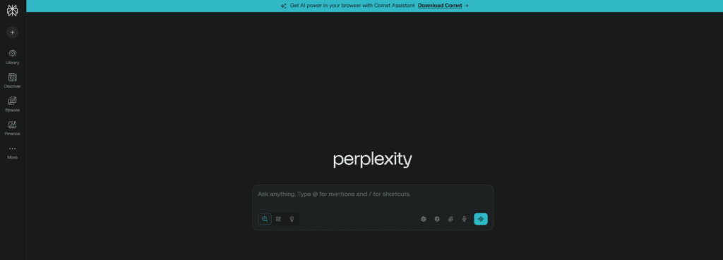 Perplexity AI search results