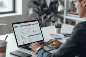 AI productivity tools helping a USA small business owner manage tasks and workflow in 2026