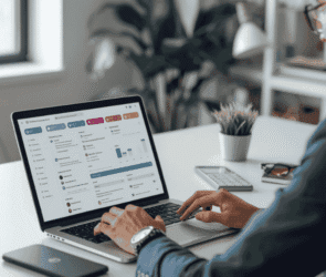 AI productivity tools helping a USA small business owner manage tasks and workflow in 2026