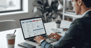 AI productivity tools helping a USA small business owner manage tasks and workflow in 2026