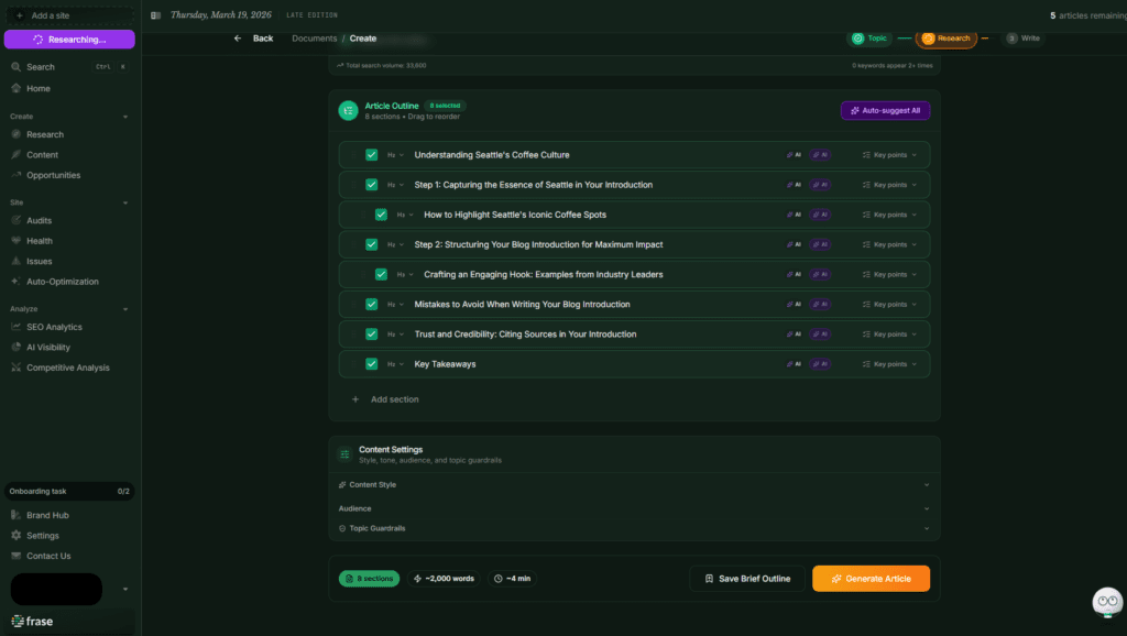 frase ai generated seo content complete 2026
