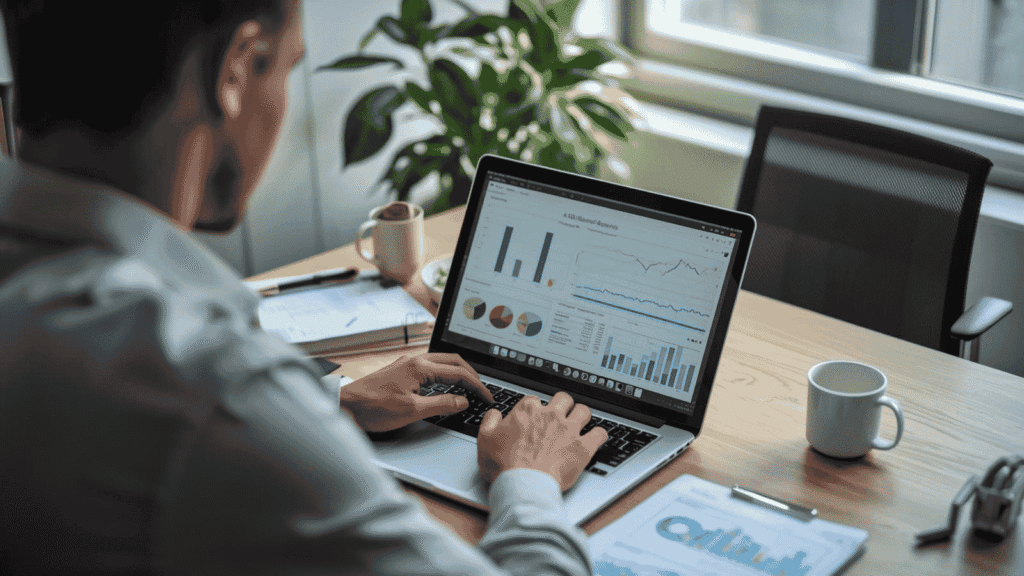 small business owner comparing AI tools performance and features