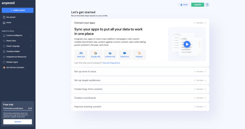 anyword ai campaign screen with predictive score 2026