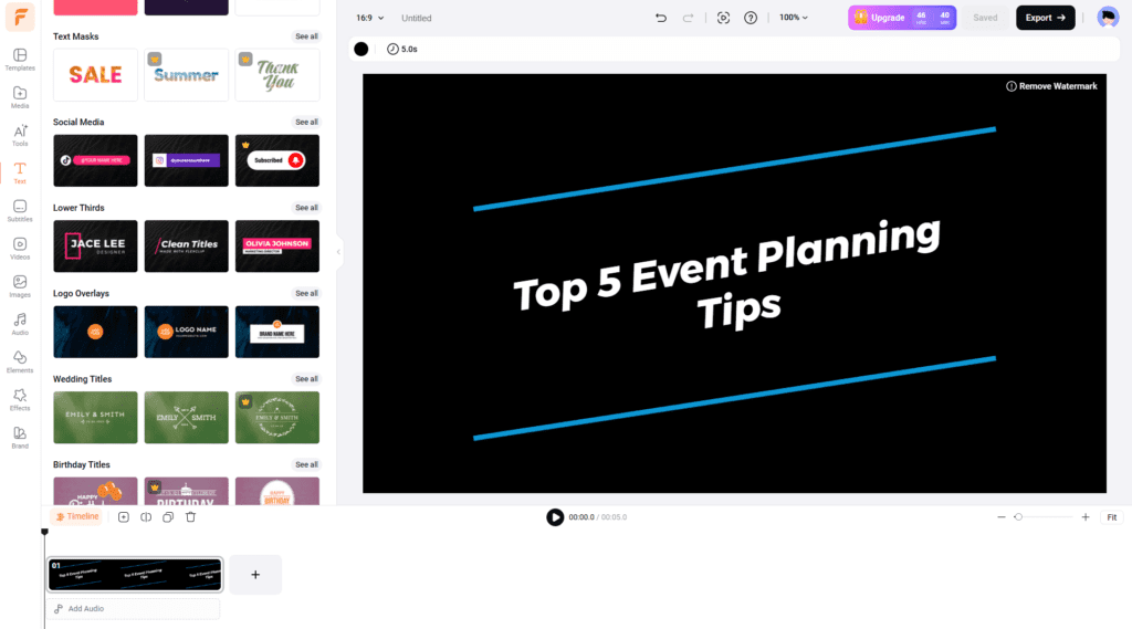YouTube thumbnail created using FlexClip editor with styled text and layout