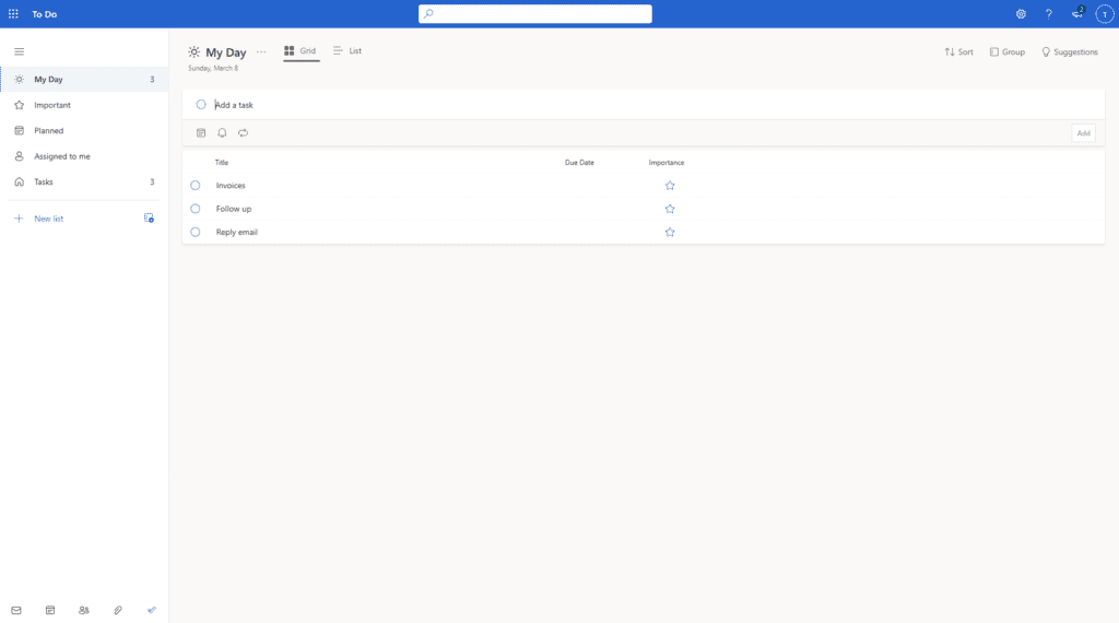 Microsoft To Do integrated dashboard for Outlook users