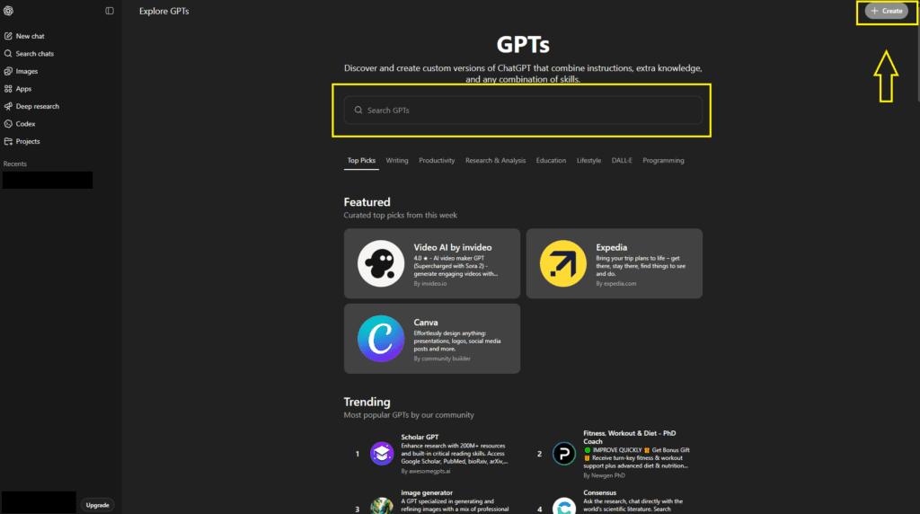 ChatGPT custom GPT configuration interface for Shopify store with brand voice instructions