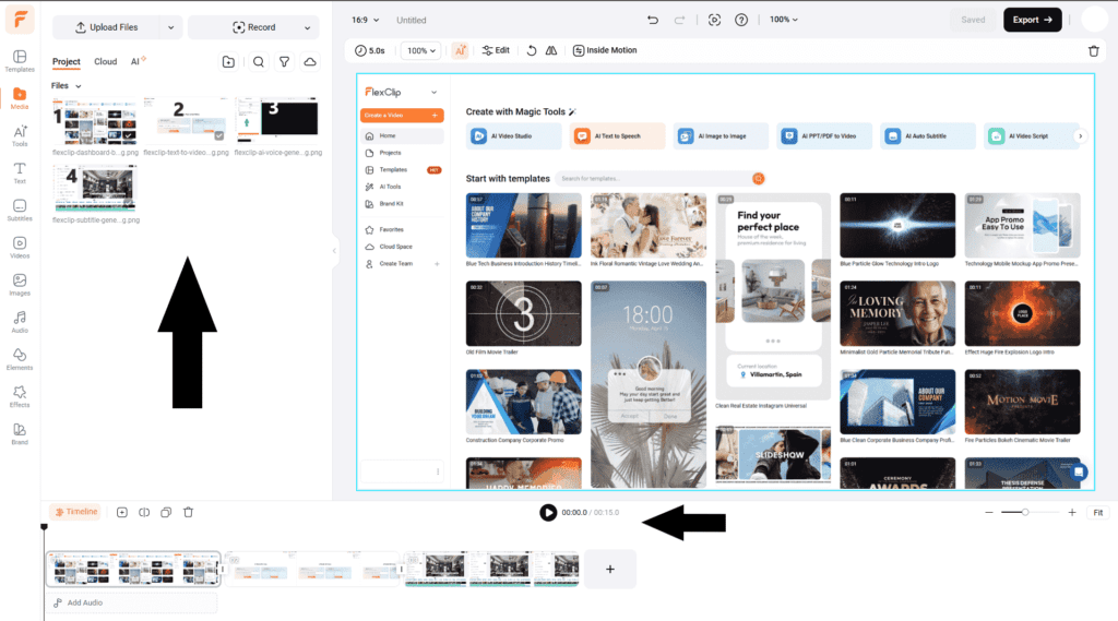 Slideshow video preview created in FlexClip using multiple images with transitions