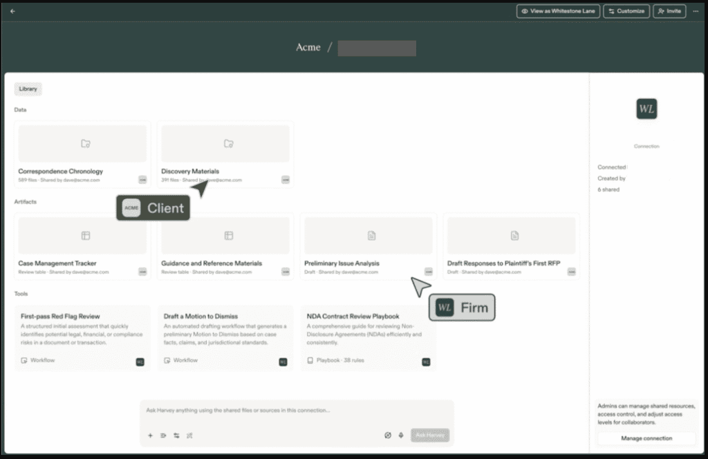 Harvey AI due diligence output with risk categories