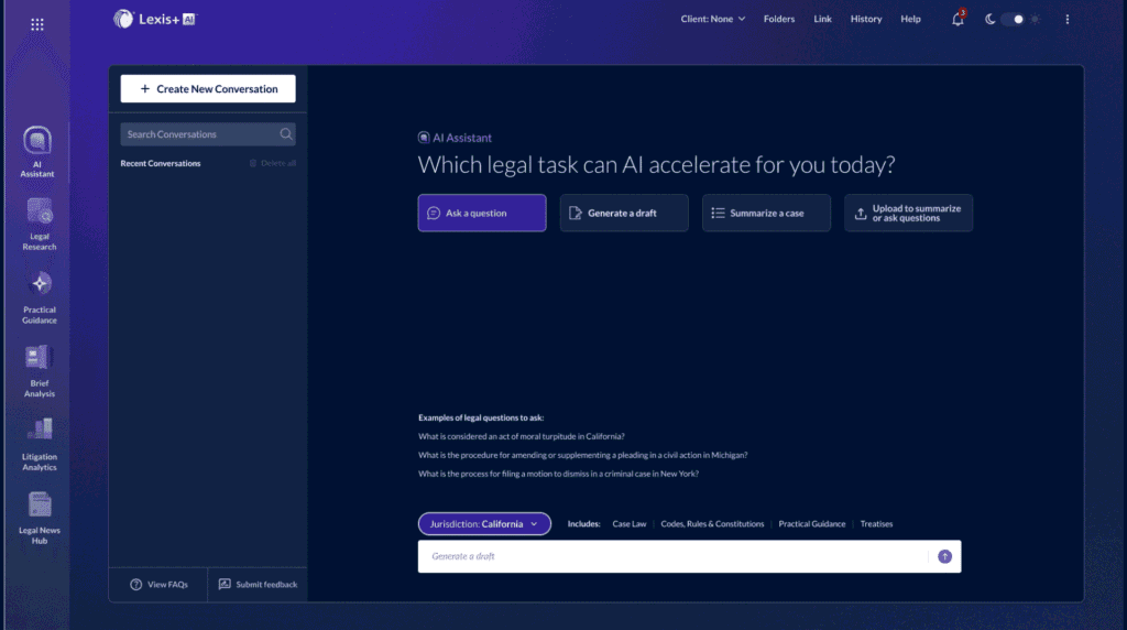 Lexis AI generated case brief