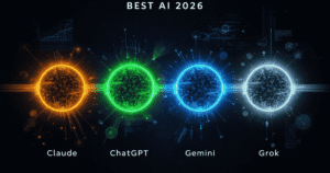 Best AI model 2026 comparison — Claude, ChatGPT, Gemini and Grok side by side