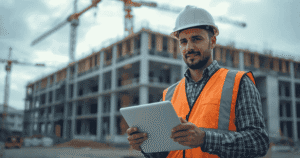 Best AI tools for construction 2026 — contractor using AI estimating software on job site