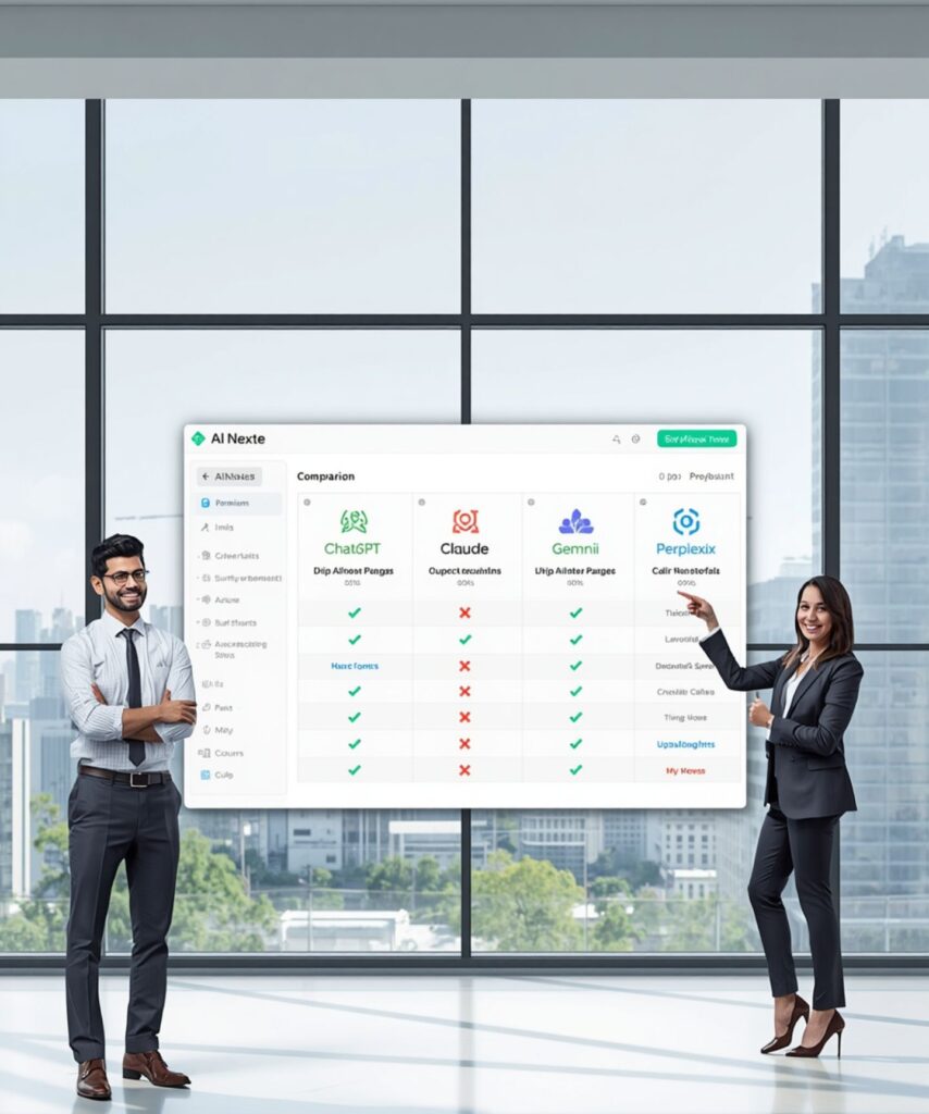 AI Nexte - Best AI Tools Comparison Tool. Compare ChatGPT, Claude, Gemini, Perplexity and more with ratings, pricing and features.