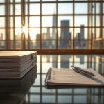 Professional CPA office USA 2026 with tax folders and financial documents representing best AI tools for accountants