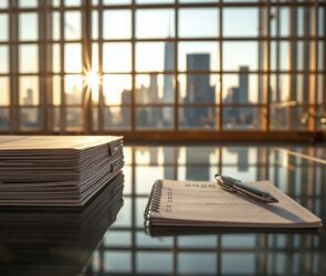 Professional CPA office USA 2026 with tax folders and financial documents representing best AI tools for accountants