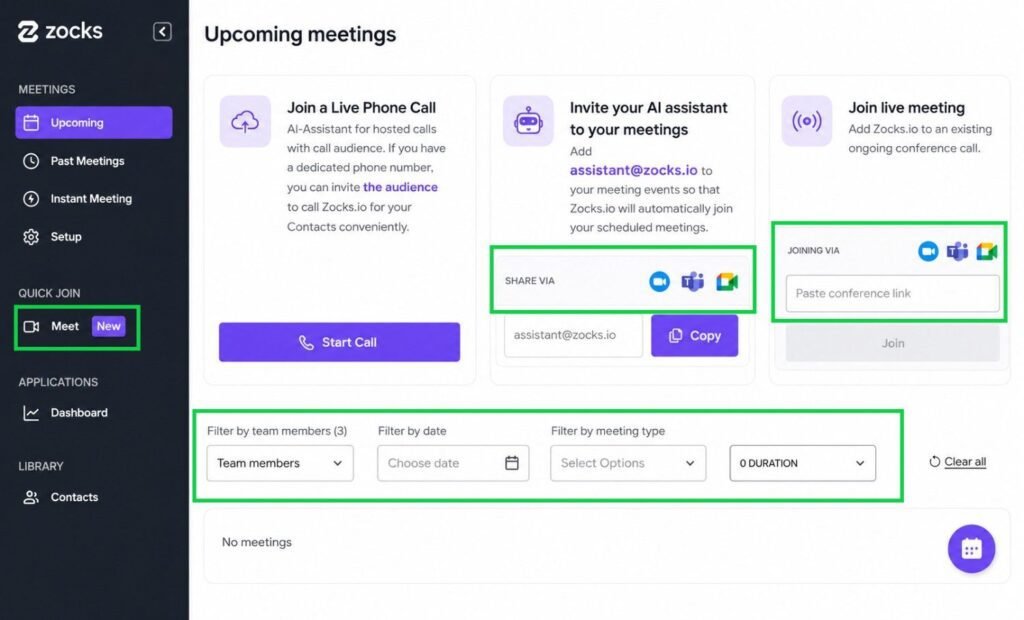 Zocks AI automatically filling CRM fields after advisor meetings
